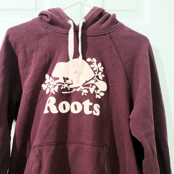 Roots Women's Hooded Sweatshirt Classic Burgundy Size M - Picture 4 of 13
